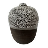 Lichen Black Clay Body Medium Form Bud Vase by Lisette Bedoya