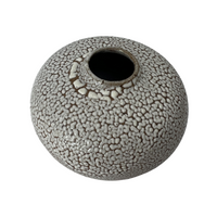 Lichen Light Brown Clay Small Vase by Lisette Bedoya