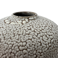 Lichen Light Brown Clay Small Vase by Lisette Bedoya
