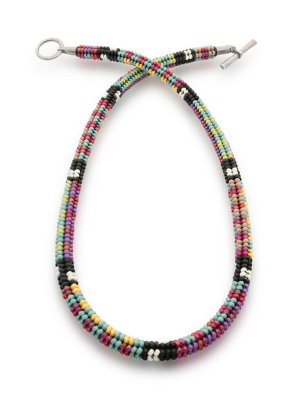Bauhaus Collection / Woven Tube Necklace by Sheila Fernekes